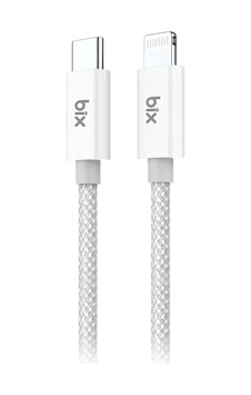 Bix T3cl Type-c To Lightning Apple Uyumlu iPhone 27w Örgülü Hızlı Şarj Ve Data Kablosu 1 Metre Gri