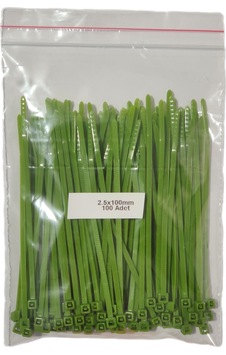 Plastik Kablo Bağı - Açık Yeşil - 2.5 MM x 100 MM - Cırt Kelepçe Plastik Kablo Bağı - Açık Yeşil - 2.5 MM x 100 MM - Cırt Kelepçe