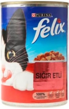 Felix Sığır Etli Konserve Yetişkin Kedi Maması 3 x 400 G Felix Sığır Etli Konserve Yetişkin Kedi Maması 3 x 400 G