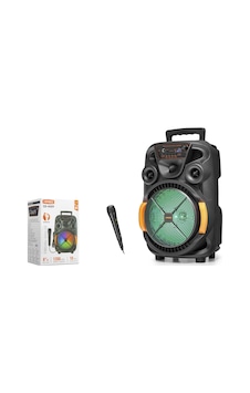 Kımıso Qs4009 Bluetooth Hoparlör Fm Radyo 8 İnç Usb Tf Aux Rgb Mikrofonlu - Siyah Kımıso Qs4009 Bluetooth Hoparlör Fm Radyo 8 İnç Usb Tf Aux Rgb Mikrofonlu - Siyah