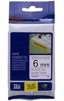 Brother Aze-211 ,6mm Beyaz Etiket