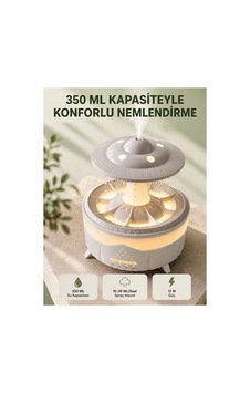 Dekoratif Ufo Ha Nemlendirici Simüle Yağmur Damlalı Renkli Gece Işıklı 350 Ml Dekoratif Ufo Ha Nemlendirici Simüle Yağmur Damlalı Renkli Gece Işıklı 350 Ml
