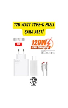 120 Watt Turbo Hızlı Şarz Aleti Adaptör Ve Kablo Seti Type-c Vivo V29 Lite 5g Uyumlu