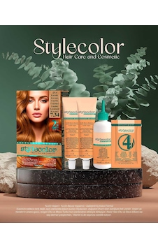 Stylecolor Bitkisel İçerikli Vegan Krem Saç Boyası 7.34 - Karamel Stylecolor Bitkisel İçerikli Vegan Krem Saç Boyası 7.34 - Karamel