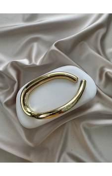 Öznora Babil Model Beyaz Deri Abiye El Ve Omuz Çantası Std Öznora Babil Model Beyaz Deri Abiye El Ve Omuz Çantası Std