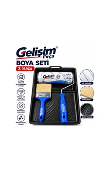 Boya Fırçası / 20 Cm Rulo / Boya Tavası / 3 Lü Boyacı Seti / Badana - 942743493