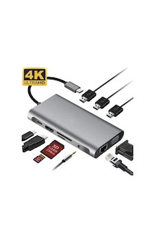 More TR ALLY 10 İN 1 HDMI VGA RJ45 PD USB 3.0 HUB Adaptör Çoklay More TR ALLY 10 İN 1 HDMI VGA RJ45 PD USB 3.0 HUB Adaptör Çoklay