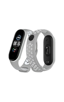 Newface Xiaomi Mi Band 6 Spor Delikli Kordon Semeglbl - 59 - Gri-kırmızı Newface Xiaomi Mi Band 6 Spor Delikli Kordon Semeglbl - 59 - Gri-kırmızı
