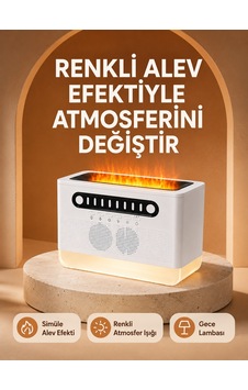Hava Nemlendiriciler Type-c Şarjlı Kablosuz Hoparlör Beyaz Gürültü Ve Atmosfer Işığı