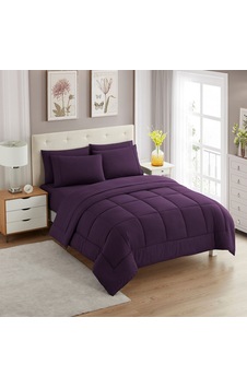 Sweet Home Collection Yumuşak Kuş Tüyü Alternatif Battaniye Ve Lüks Mikrofiber Yatak Çarşafları, Mor, Tam Sku: Zeusb07q7dzvxw Açik Mavi