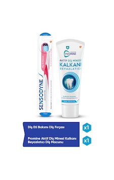 Sensodyne Promine Aktif Diş Minesi Kalkanı Beyazlatıcı Diş Macunu 50 ML + Diş Eti Bakımı Diş Fırçası Sensodyne Promine Aktif Diş Minesi Kalkanı Beyazlatıcı Diş Macunu 50 ML + Diş Eti Bakımı Diş Fırçası