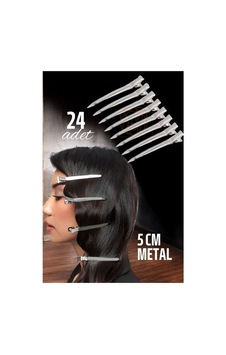 Metal Toka Saç Pensi 24 Adet Silver Metal Toka Saç Pensi 24 Adet Silver