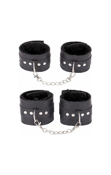 Sınırsızmarket Siyah Deri Kelepçe Seti, Peluş Astarlı, Metal Zincirli, Bileklik Ve Ayak Bileği Kelepçesi, 2'li S Sınırsızmarket Siyah Deri Kelepçe Seti, Peluş Astarlı, Metal Zincirli, Bileklik Ve Ayak Bileği Kelepçesi, 2'li S