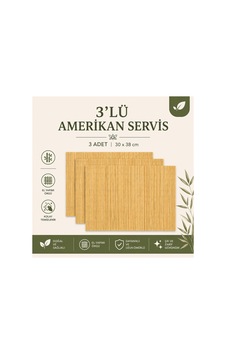 3'lü Set Bambu Amerikan Servisi Doğal Şık Sofra Sunumu Dekoratif Hasır Görünümlü Masa Servisi 30x38 Cm Kahverengi 3'lü Set Bambu Amerikan Servisi Doğal Şık Sofra Sunumu Dekoratif Hasır Görünümlü Masa Servisi 30x38 Cm Kahverengi
