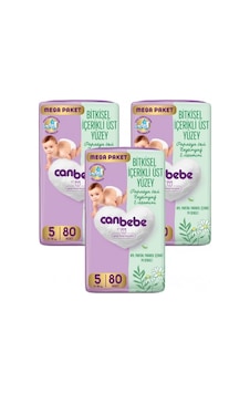 Canbebe Bebek Bezi Mega Paket Junior 5 Beden 11-18kg 80 Li X 3 PKT 3'lü Canbebe Bebek Bezi Mega Paket Junior 5 Beden 11-18kg 80 Li X 3 PKT 3'lü
