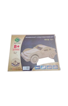 Sea-land Ahşap 3d Maket Araba Puzzle - Woodcraft Construction Kit G-p066a Porsche 911 Model 42 Parça