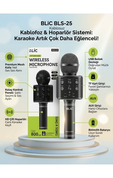 800mah Bataryalı Taşınabilir Kablosuz Karaoke Hoparlörlü Mikrofon - Bayi Depom 800mah Bataryalı Taşınabilir Kablosuz Karaoke Hoparlörlü Mikrofon - Bayi Depom