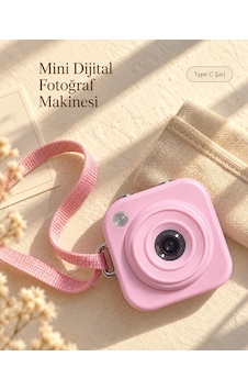 Pembe Renk 2,01 İnç Ekranlı Taşınabilir Mini Dijital Fotoğraf Makinesi Standart Pembe Renk 2,01 İnç Ekranlı Taşınabilir Mini Dijital Fotoğraf Makinesi Standart