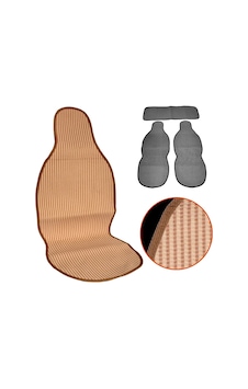 Nyf 10 Terletmez Minder Pamuklu Krem-açık Krem 3 Lü Set 2 Ön Pilot + 1 Arka Oturma