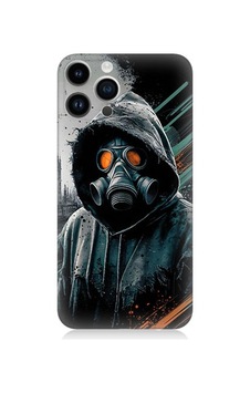 Apple Uyumlu iPhone 14 Pro Gaz Maskesi Desenli Silikon Kılıf Apple Uyumlu iPhone 14 Pro Gaz Maskesi Desenli Silikon Kılıf