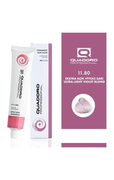 Quaddro Professıonel Saç Boyası 11.80 Ekstra Açık Viyole Sarı Quaddro Professıonel Saç Boyası 11.80 Ekstra Açık Viyole Sarı
