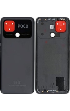 Xiaomi Xiaomi Poco C40 Siyah Arka Pil Kapağı Batarya Kapağı Siyah