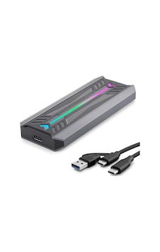 Ssd Kutu Type-c 3.1 + Usb3.0 Nvme M2 Chıp Rtl9210 Siyah Hdx1775 Ssd Kutu Type-c 3.1 + Usb3.0 Nvme M2 Chıp Rtl9210 Siyah Hdx1775