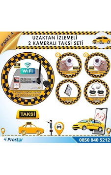 Taksi Kamera Seti 4 Uzaktan İzlemeli 2 Dome Kameralı Wifi 1 Tb H Taksi Kamera Seti 4 Uzaktan İzlemeli 2 Dome Kameralı Wifi 1 Tb H