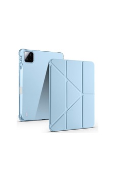 Aksesuarcim Xiaomi Pad 7 Pro İle Uyumlu Kılıf Silikon Yumuşak Kalem Bölmeli Esnek 4 Farklı Stand Olabilen Tablet Kılıfı Mavi Sku: Zeusb0fl14rtsn Arka Kapak