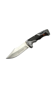 A3157b Kahverengi Av / Kamp Çakı 23 Cm - Sedef İşlemeli Saplı, Renkli A3157b Kahverengi Av / Kamp Çakı 23 Cm - Sedef İşlemeli Saplı, Renkli