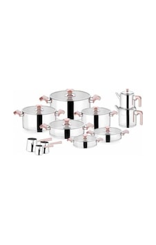 Aryıldız 20 Parça King Cam İdeal Set Rosegold Gümüş Aryıldız 20 Parça King Cam İdeal Set Rosegold Gümüş