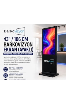 43" 106 Cm Barkovizyon Ayaklı Ekran Androıd Wıfı Endustriel
