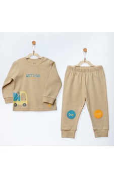 Andywawa Little Dreamers Erkek Bebek Pijama Takımı Ac27152 Bej Andywawa Little Dreamers Erkek Bebek Pijama Takımı Ac27152 Bej