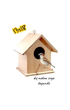 Ncy Ahşap Kancalı Kuş Yuvası Kuş Yağmura Kara Dayanıklı 13 x 13 x 18 CM Ncy Ahşap Kancalı Kuş Yuvası Kuş Yağmura Kara Dayanıklı 13 x 13 x 18 CM