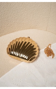 Laminta Midye Desenli Kadın Çanta Gold - 717596045 Gold Laminta Midye Desenli Kadın Çanta Gold - 717596045 Gold