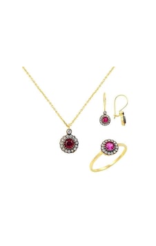 Mini Ametist Set 6,05 Gram 14 Ayar Altın Mini Ametist Set 6,05 Gram 14 Ayar Altın
