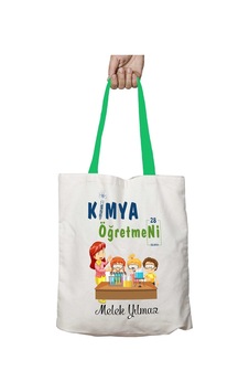 Art Hediye Yeşil Kulplu Kişiye Özel Kimya Öğretmeni Sıra Yıkanabilir Omuz Çanta Çok Renkli Art Hediye Yeşil Kulplu Kişiye Özel Kimya Öğretmeni Sıra Yıkanabilir Omuz Çanta Çok Renkli