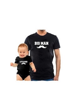 Big Man Little Man Baba Oğul Kız Tişört Zıbın Kombini Big Man Little Man Baba Oğul Kız Tişört Zıbın Kombini