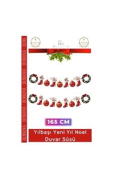 Tek Taraflı Baskı Yeni Yıl Noel Yılbaşı Dekoratif Kağıt Banner Çelenk Duvar Süsü -165cm Tek Taraflı Baskı Yeni Yıl Noel Yılbaşı Dekoratif Kağıt Banner Çelenk Duvar Süsü -165cm