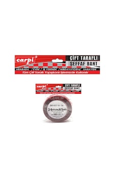 Çift Taraflı Bant Şeffaf 24mmx5M POŞETLİ Çift Taraflı Bant Şeffaf 24mmx5M POŞETLİ
