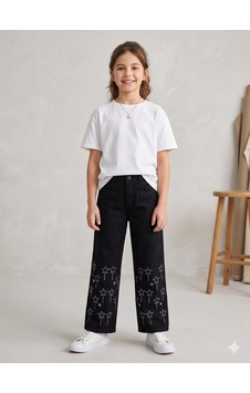 Storm Wear Çocuk Taşlı Siyah Pantolon Storm Wear Çocuk Taşlı Siyah Pantolon