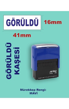 Görüldü Kaşesi, 911 41mm 16mm Mavi Keçeli Otomatik Kaşe Görüldü Kaşesi, 911 41mm 16mm Mavi Keçeli Otomatik Kaşe