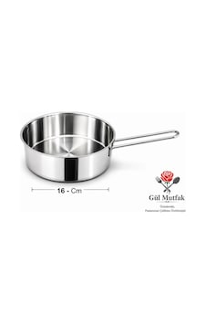 Gül Mutfak Sütlük Sosluk Kaçerola Yumurta Haşlama 16 Cm Paslanmaz Çelik Gül Mutfak Sütlük Sosluk Kaçerola Yumurta Haşlama 16 Cm Paslanmaz Çelik