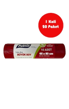 20 Adet Büyük Boy Atık Torbası 65x80 Cm - P129 20 Adet Büyük Boy Atık Torbası 65x80 Cm - P129
