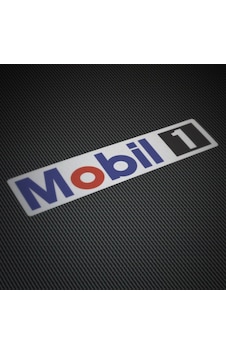 Oto Sticker Mobil 1 Logo Sticker 2 Adet - Oto Sticker Mobil 1 Logo Sticker 2 Adet -