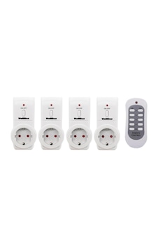 Wellhise Priz 4'lü Uzaktan Kumandalı Priz 4+1 3680w Çocuk Korumalı Priz Wellhise Priz 4'lü Uzaktan Kumandalı Priz 4+1 3680w Çocuk Korumalı Priz