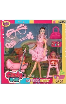 Candy Doll Pusetli Oyuncak Bebek Mama Sandalyeli Oyuncak Bebek Candy Doll Pusetli Oyuncak Bebek Mama Sandalyeli Oyuncak Bebek