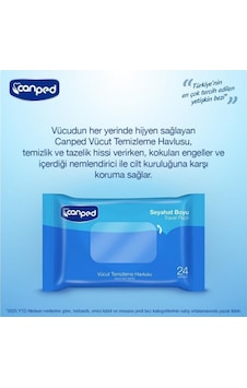 Canped Vucut Temızleme Havlusu 24'lu Seyahat 64002 Tekli