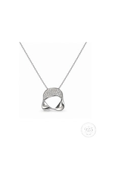 Servi 925 Ayar Gümüş Zirkon Taşlı Modern Halka Form Kolye-489 Servi 925 Ayar Gümüş Zirkon Taşlı Modern Halka Form Kolye-489
