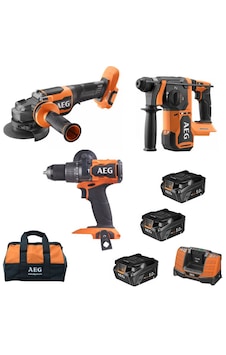 Aeg JP18AA3-503B 18V Akülü Kırıcı Delici + Taşlama + Vidalama Makinesi Seti Aeg JP18AA3-503B 18V Akülü Kırıcı Delici + Taşlama + Vidalama Makinesi Seti
